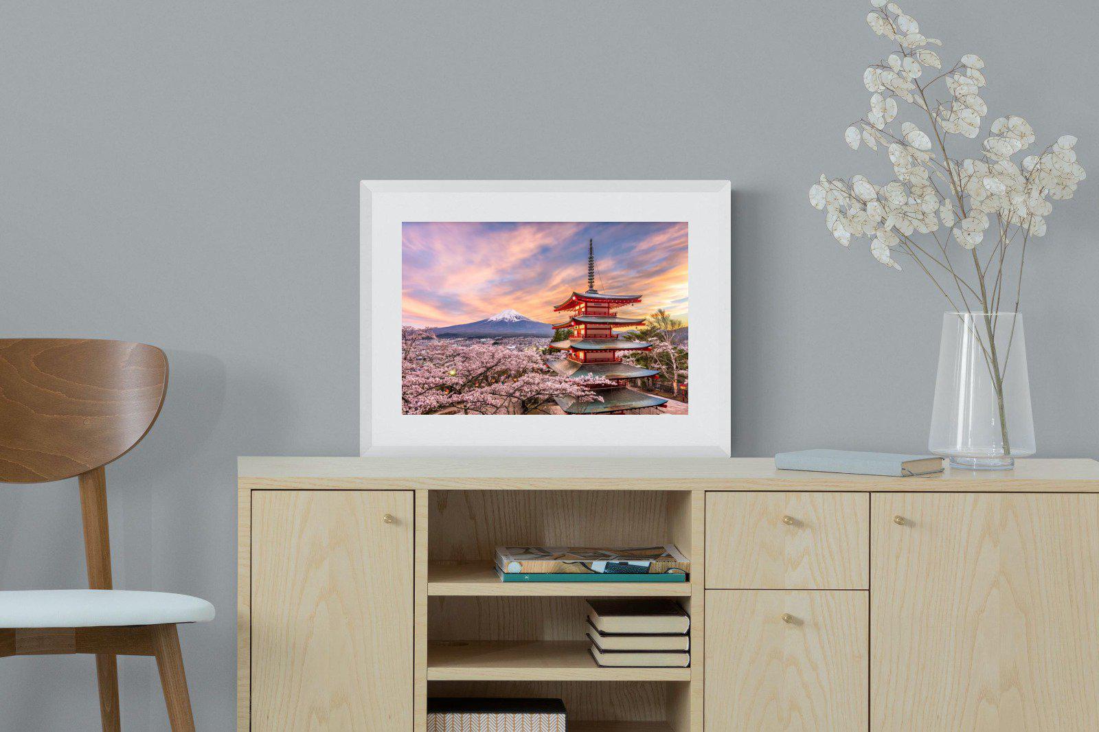 Fuji-Wall_Art-60 x 45cm-Framed Print-White-Pixalot