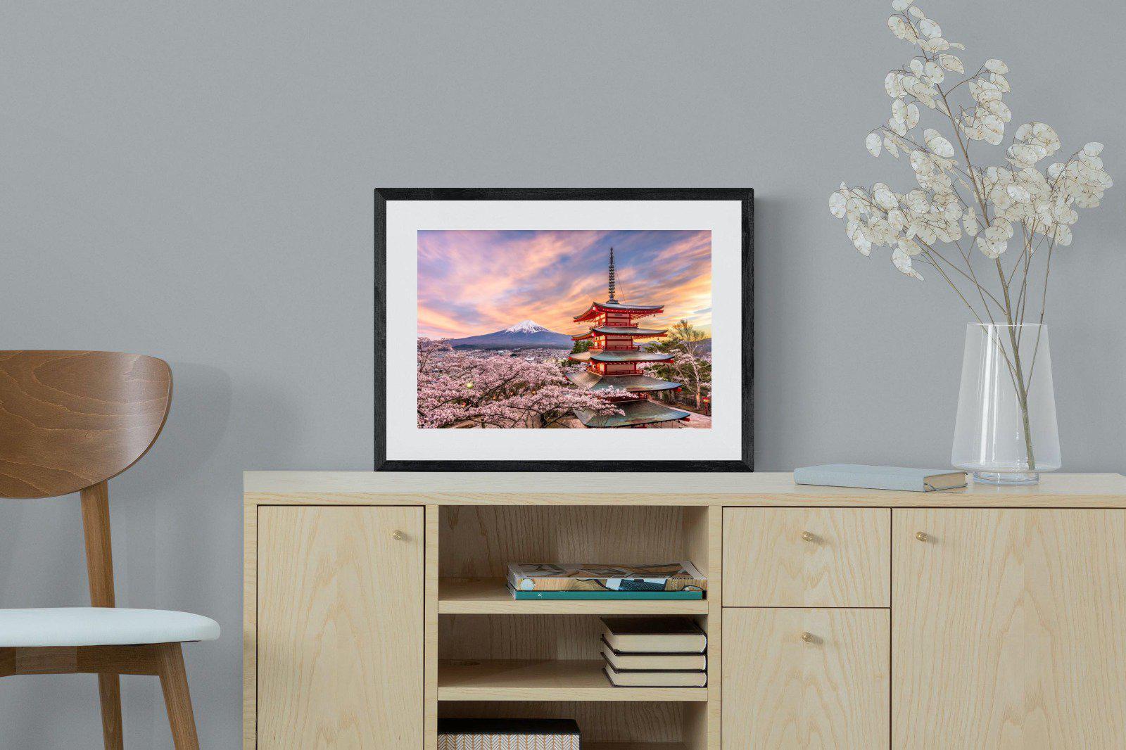 Fuji-Wall_Art-60 x 45cm-Framed Print-Black-Pixalot