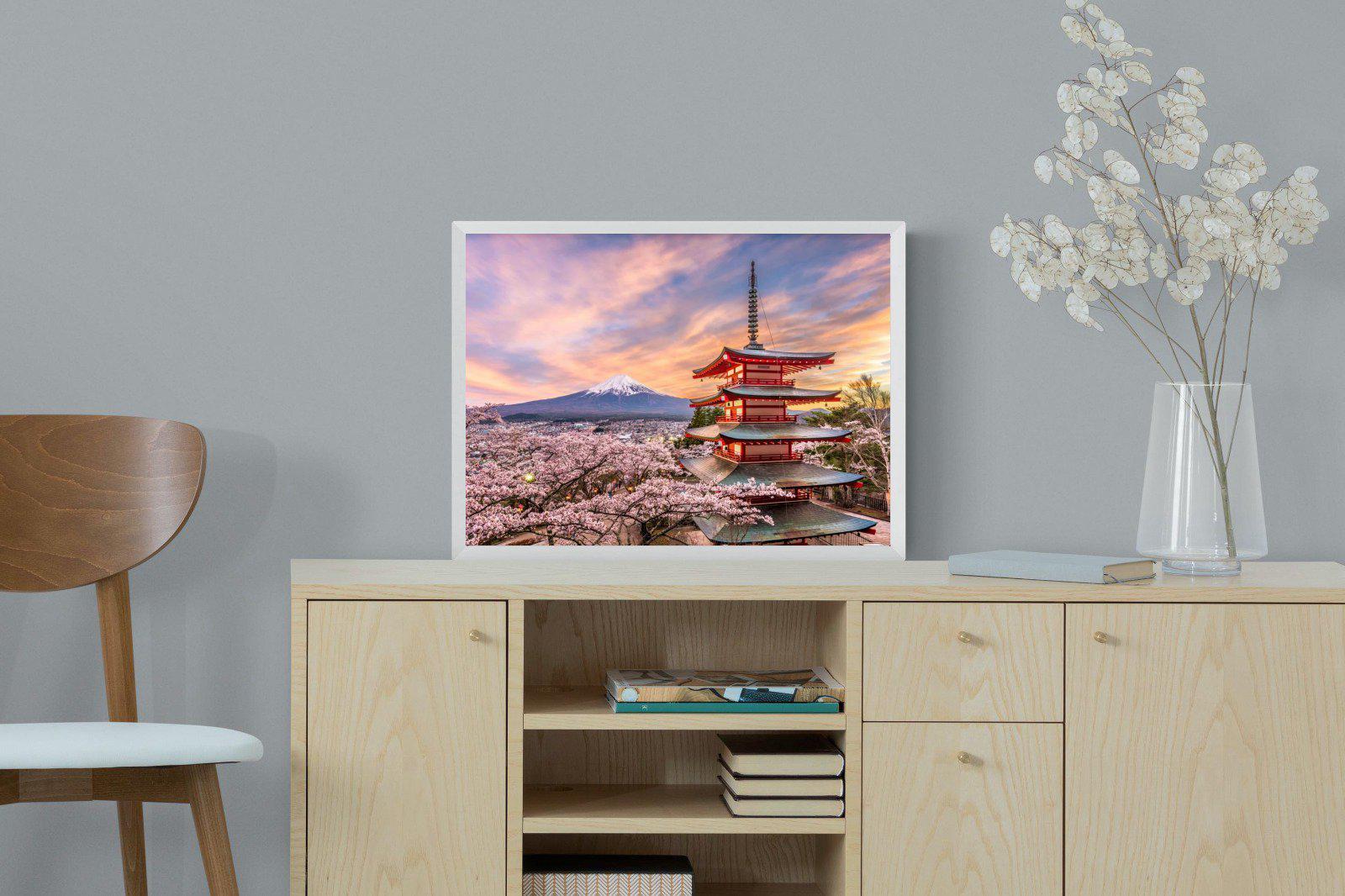Fuji-Wall_Art-60 x 45cm-Mounted Canvas-White-Pixalot