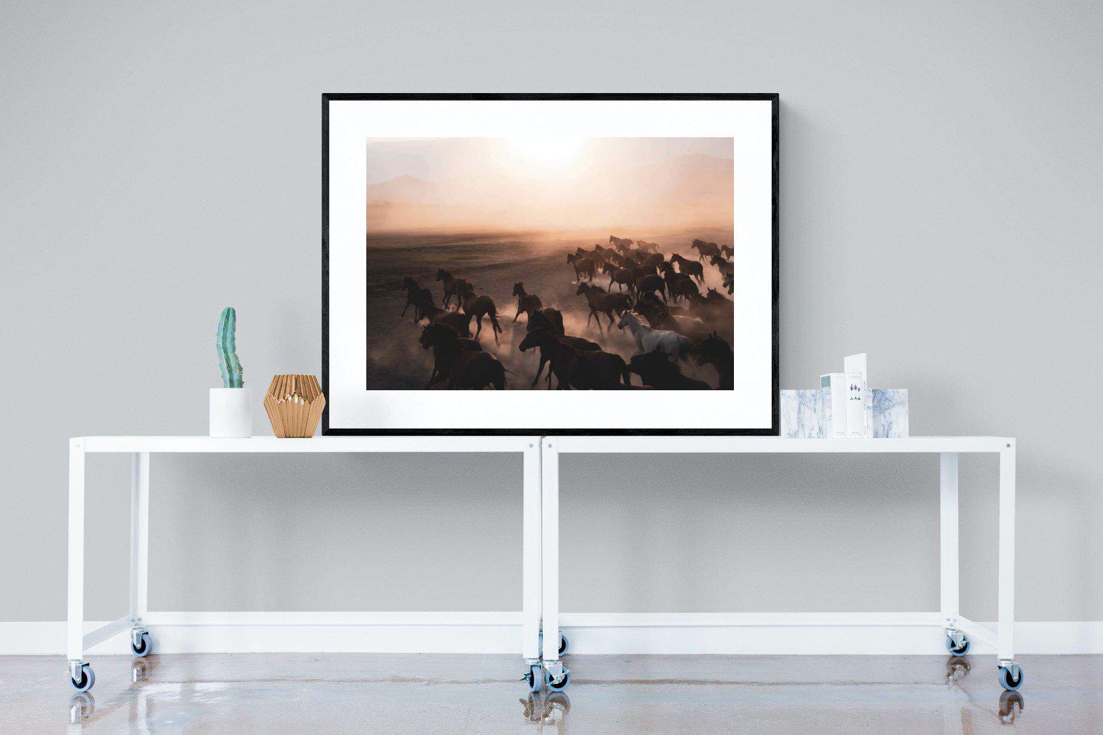 Gallop-Wall_Art-120 x 90cm-Framed Print-Black-Pixalot