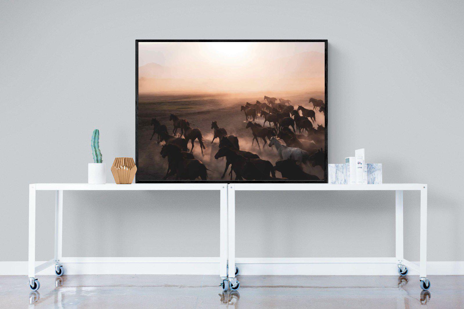 Gallop-Wall_Art-120 x 90cm-Mounted Canvas-Black-Pixalot