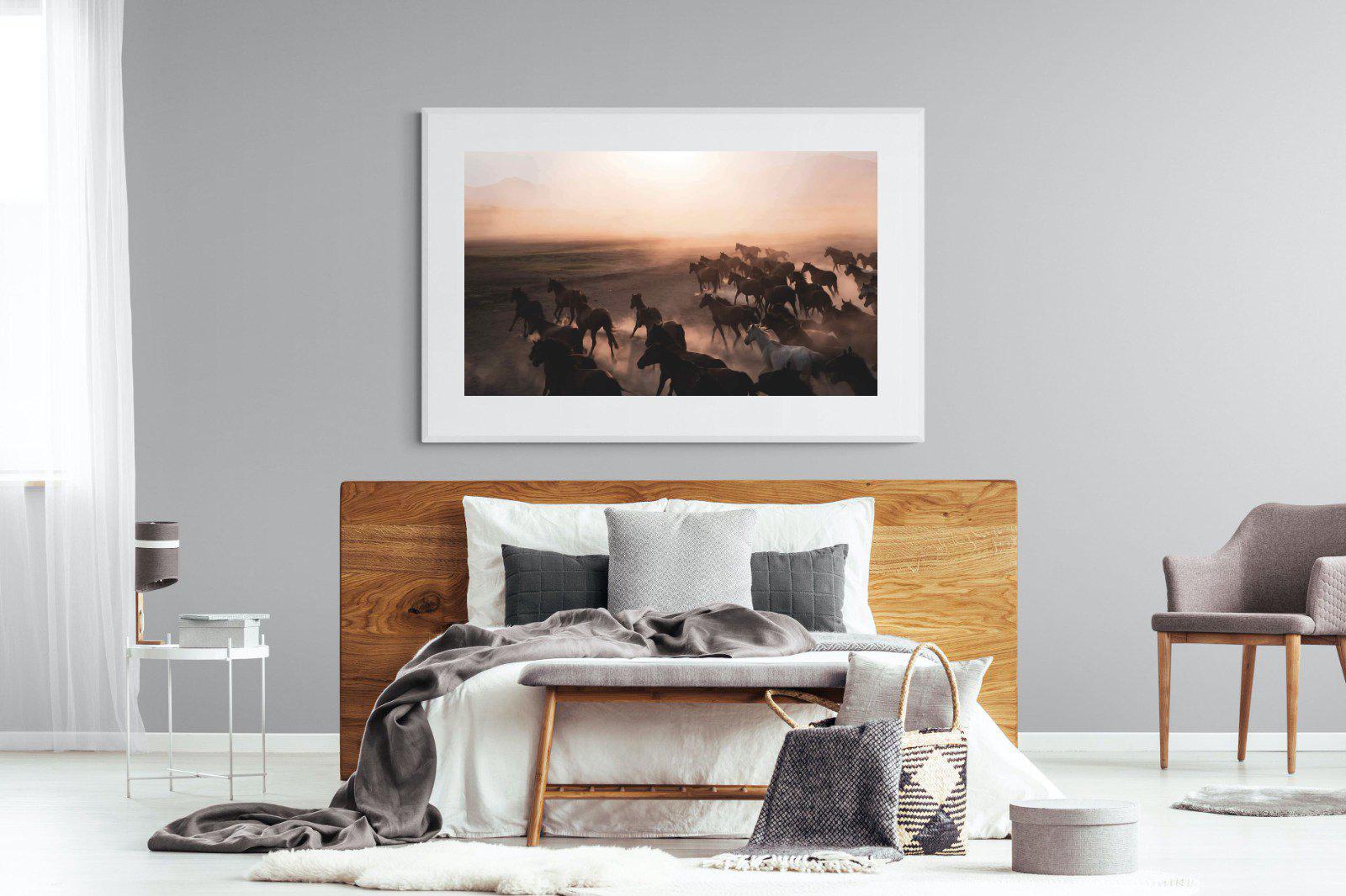 Gallop-Wall_Art-150 x 100cm-Framed Print-White-Pixalot