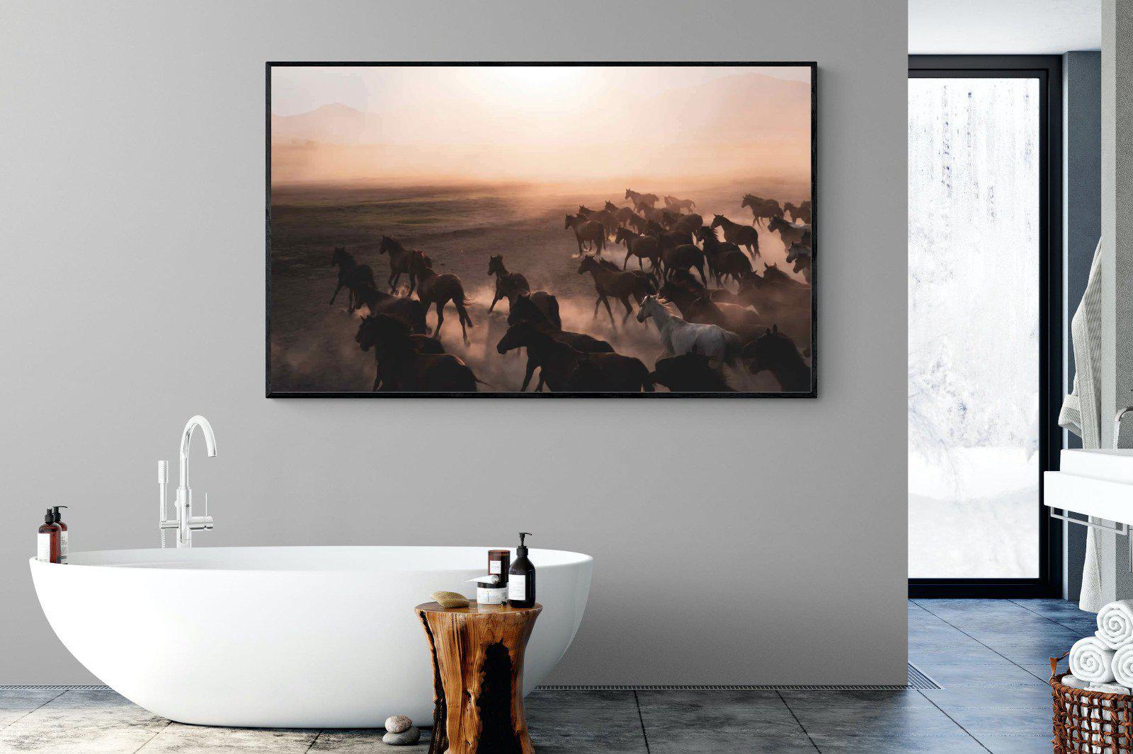 Gallop-Wall_Art-180 x 110cm-Mounted Canvas-Black-Pixalot