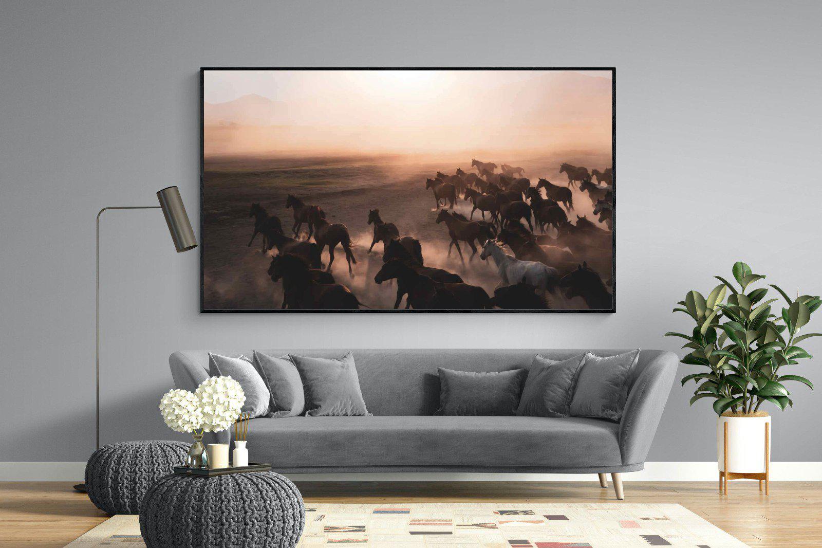Gallop-Wall_Art-220 x 130cm-Mounted Canvas-Black-Pixalot