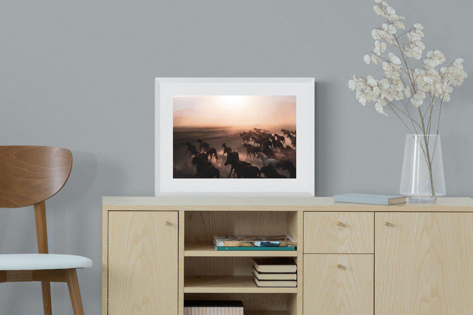Gallop-Wall_Art-60 x 45cm-Framed Print-White-Pixalot