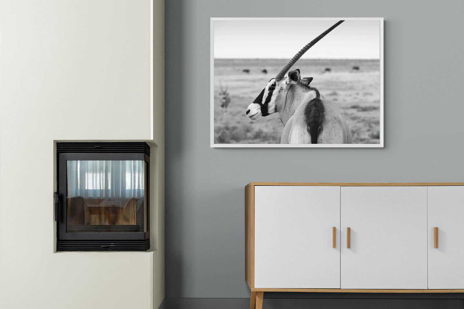 Gemsbok-Wall_Art-100 x 75cm-Mounted Canvas-White-Pixalot