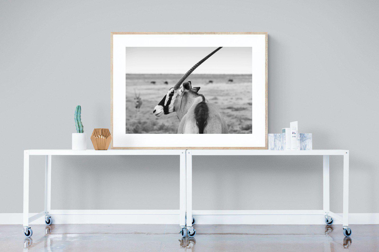 Gemsbok-Wall_Art-120 x 90cm-Framed Print-Wood-Pixalot