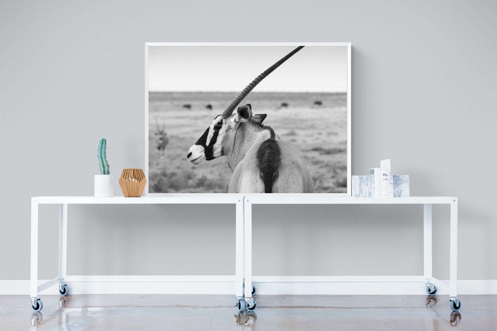 Gemsbok-Wall_Art-120 x 90cm-Mounted Canvas-White-Pixalot