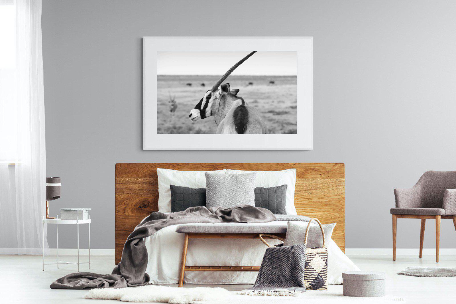 Gemsbok-Wall_Art-150 x 100cm-Framed Print-White-Pixalot