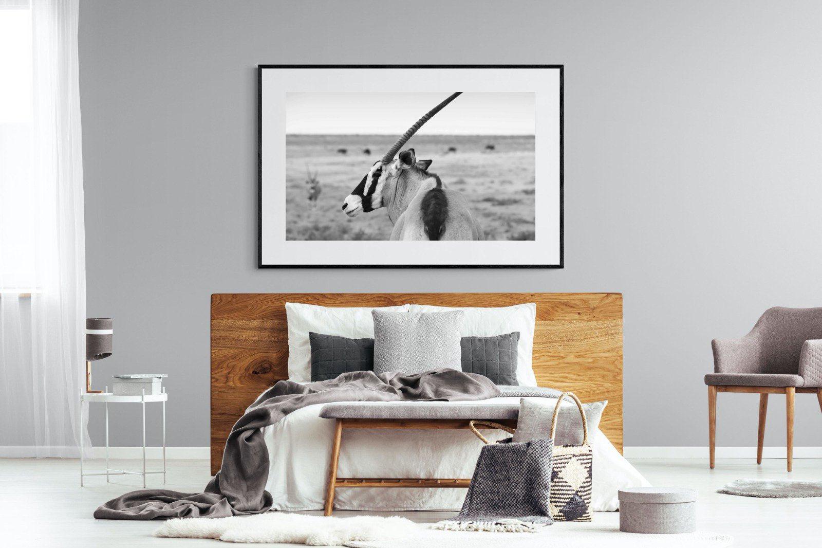 Gemsbok-Wall_Art-150 x 100cm-Framed Print-Black-Pixalot