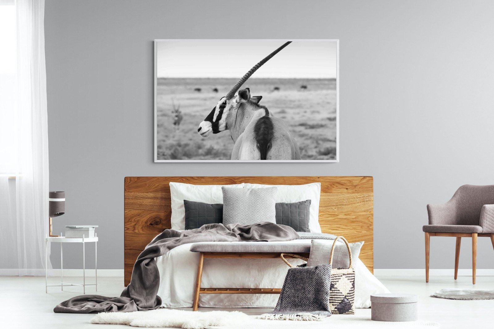 Gemsbok-Wall_Art-150 x 100cm-Mounted Canvas-White-Pixalot