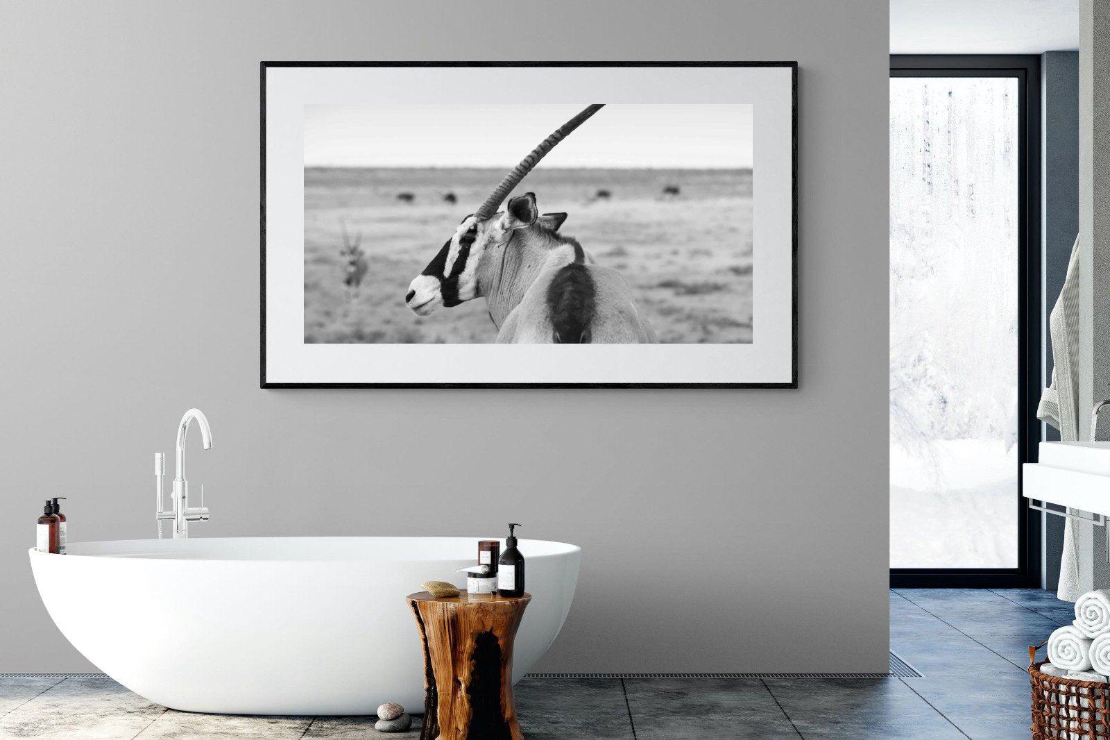 Gemsbok-Wall_Art-180 x 110cm-Framed Print-Black-Pixalot