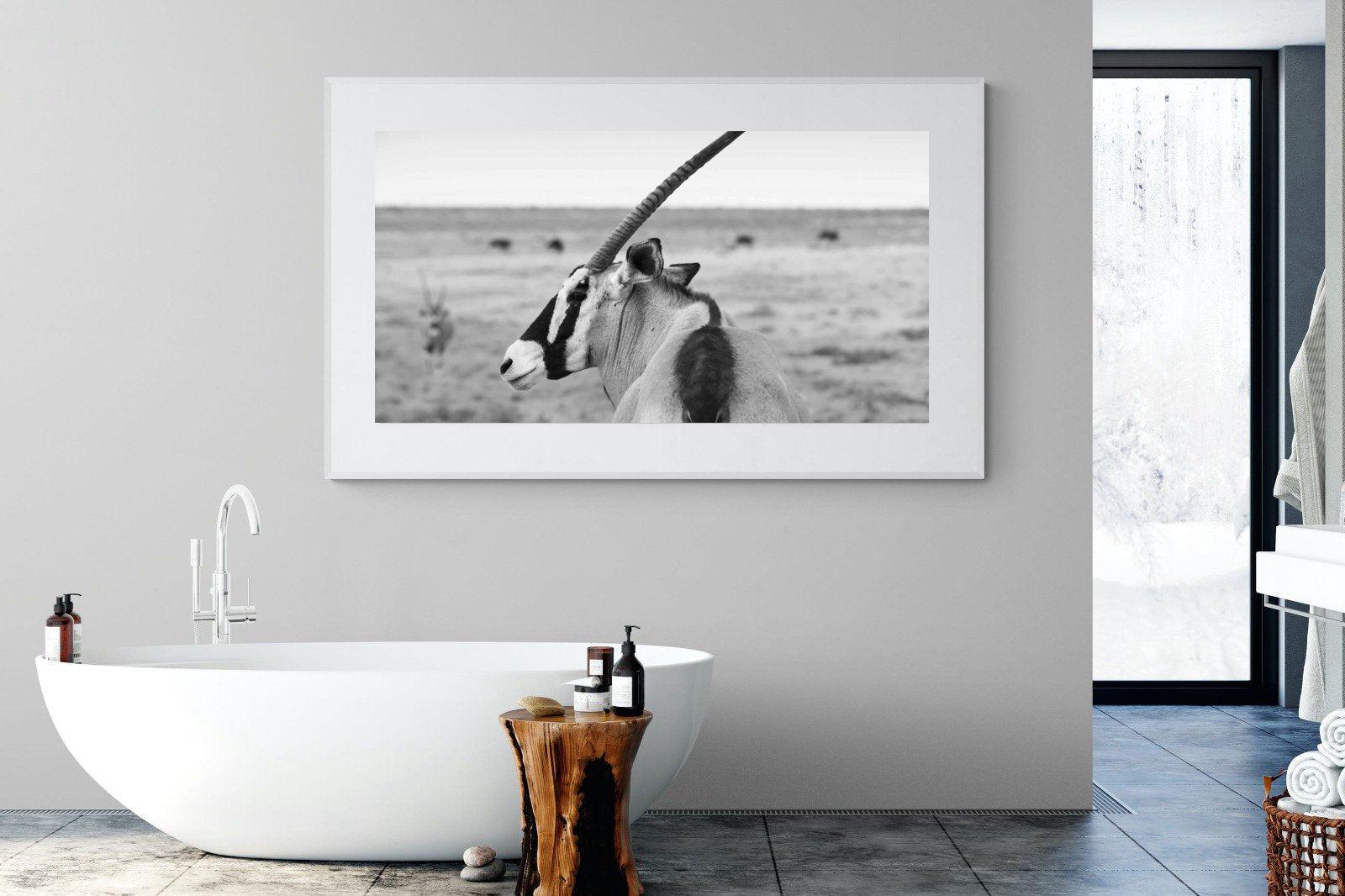 Gemsbok-Wall_Art-180 x 110cm-Framed Print-White-Pixalot