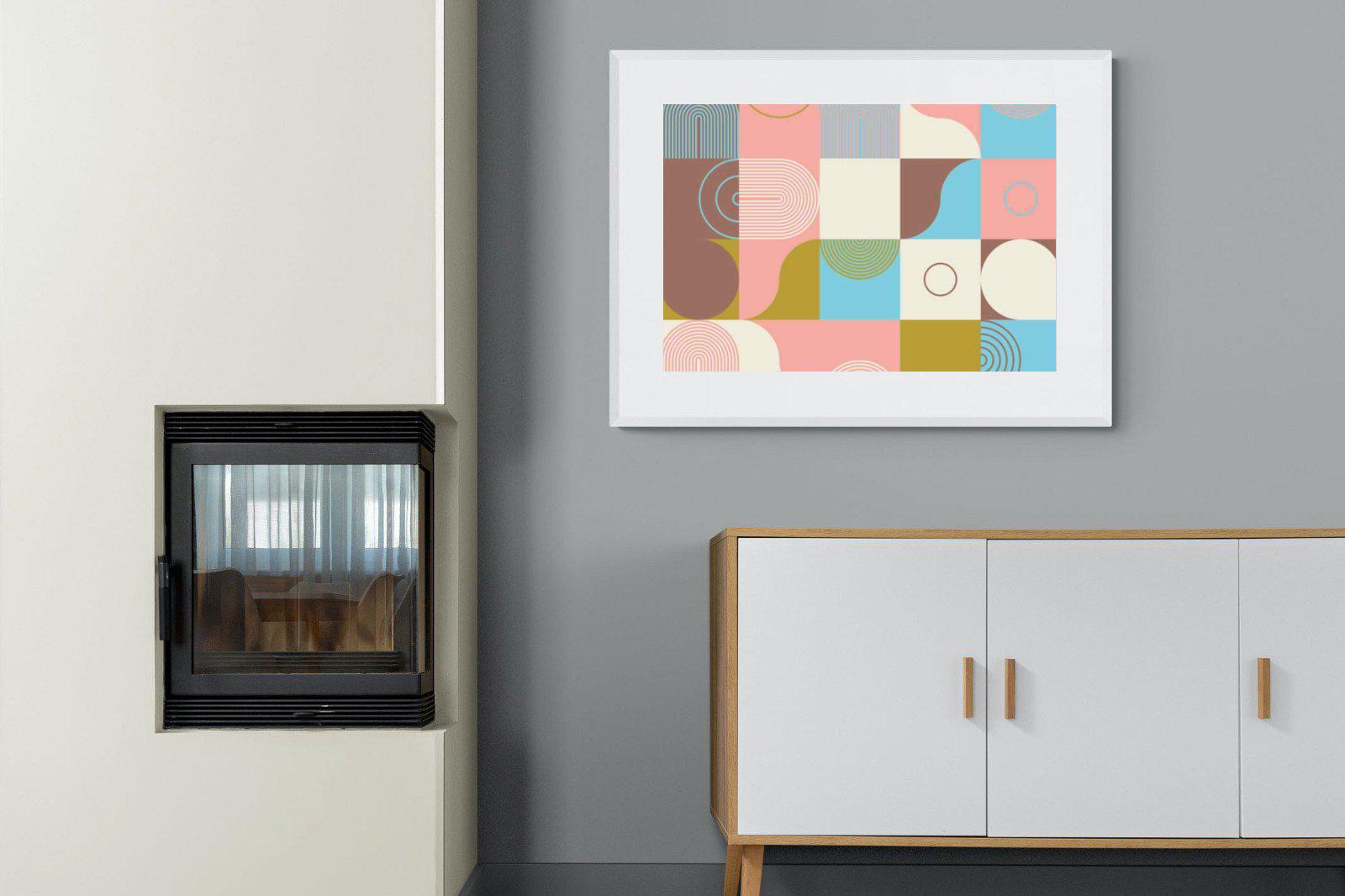 Geometric-Wall_Art-100 x 75cm-Framed Print-White-Pixalot