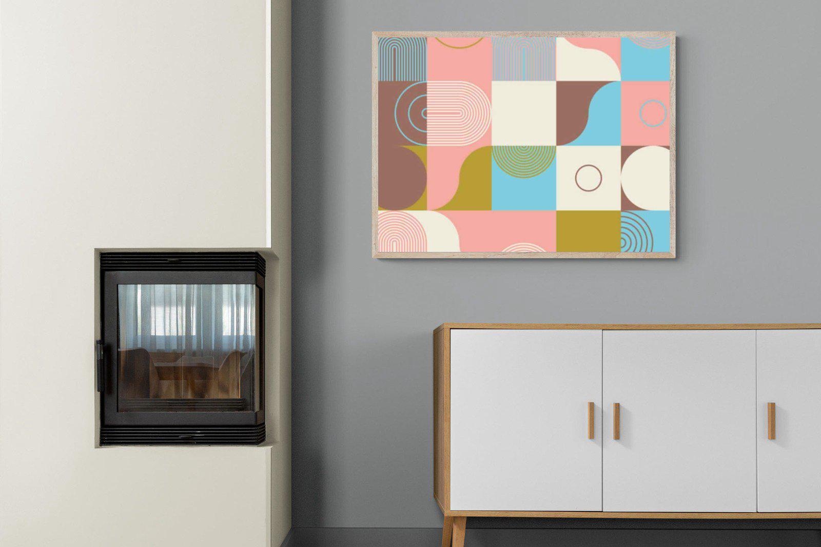 Geometric-Wall_Art-100 x 75cm-Mounted Canvas-Wood-Pixalot