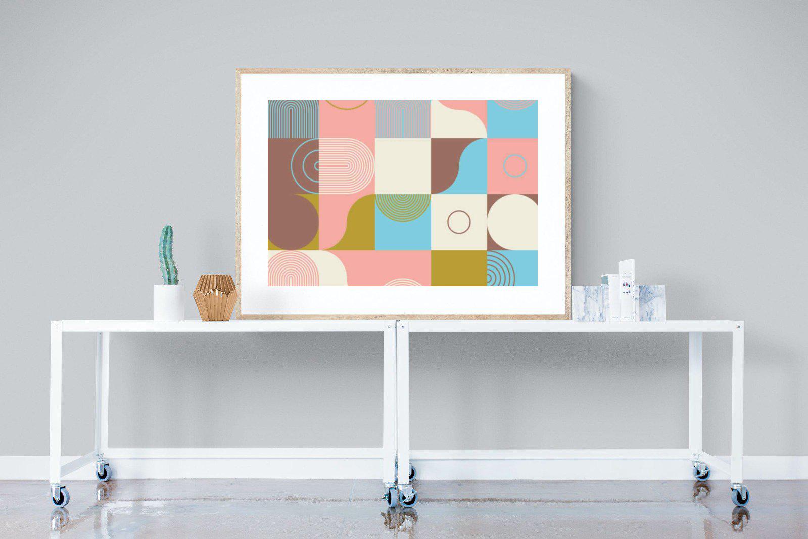 Geometric-Wall_Art-120 x 90cm-Framed Print-Wood-Pixalot
