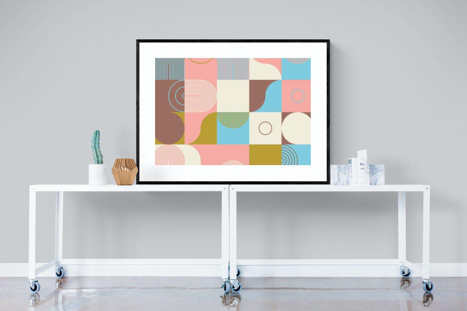 Geometric-Wall_Art-120 x 90cm-Framed Print-Black-Pixalot
