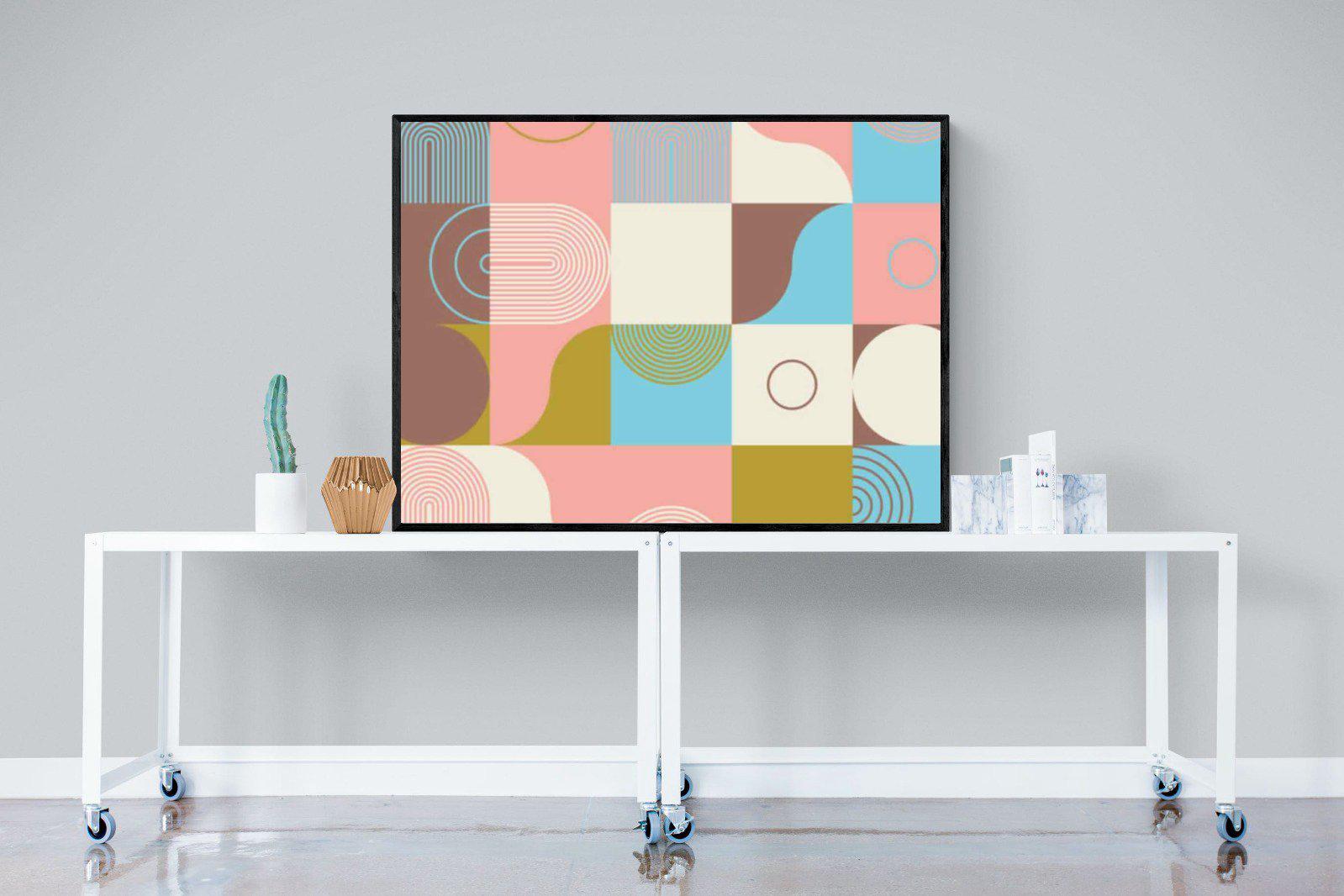 Geometric-Wall_Art-120 x 90cm-Mounted Canvas-Black-Pixalot