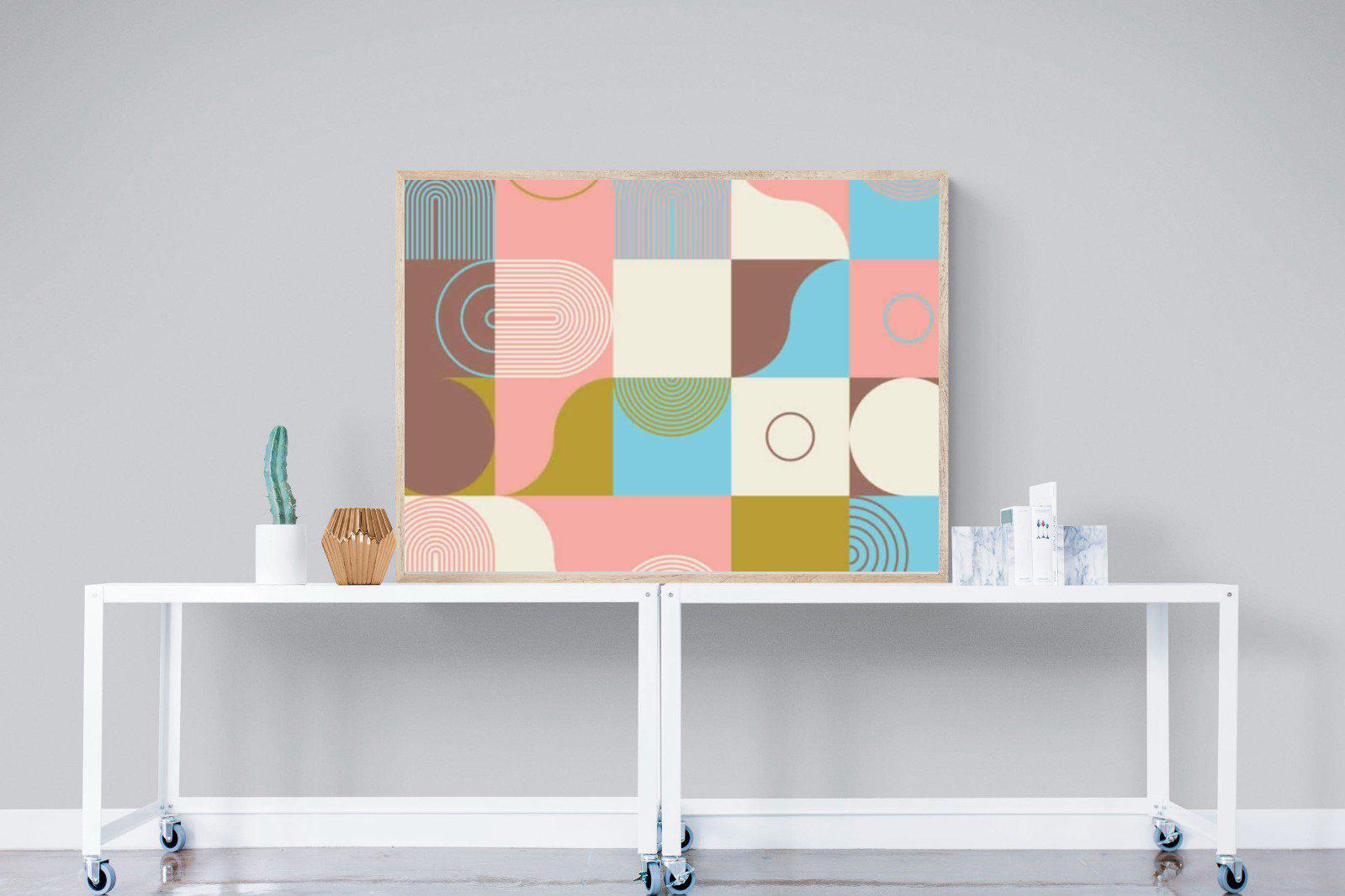 Geometric-Wall_Art-120 x 90cm-Mounted Canvas-Wood-Pixalot