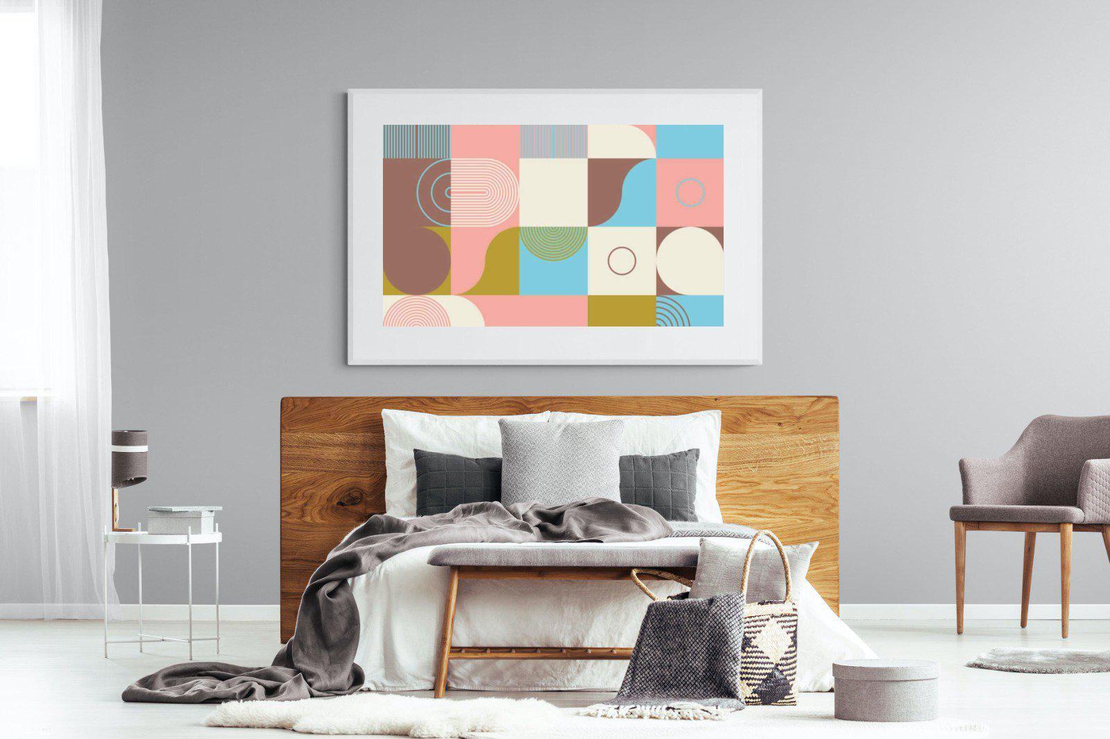 Geometric-Wall_Art-150 x 100cm-Framed Print-White-Pixalot