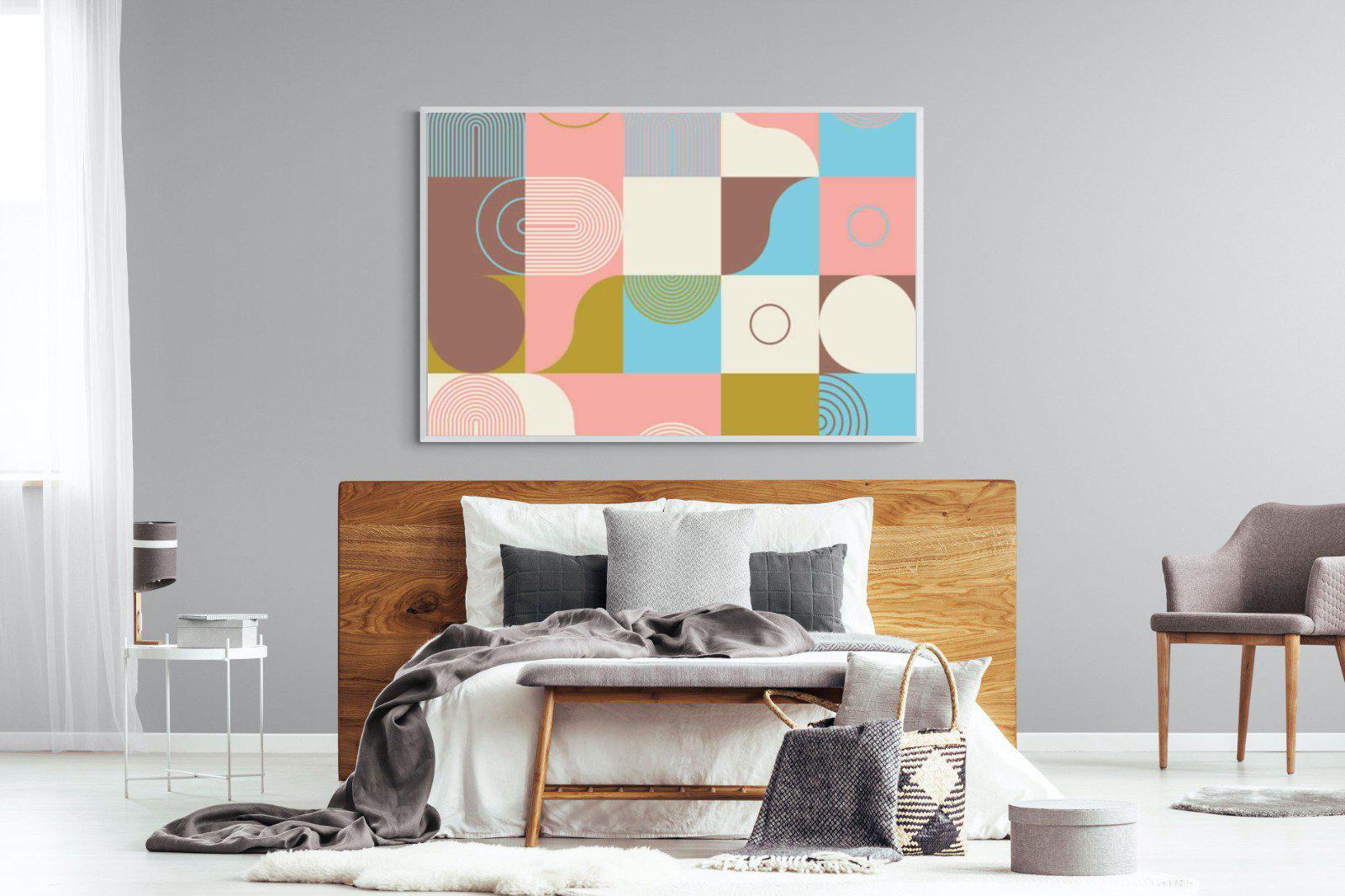 Geometric-Wall_Art-150 x 100cm-Mounted Canvas-White-Pixalot