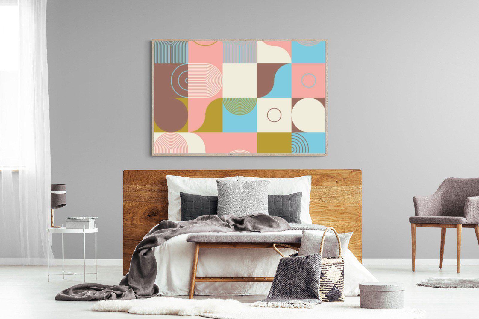 Geometric-Wall_Art-150 x 100cm-Mounted Canvas-Wood-Pixalot