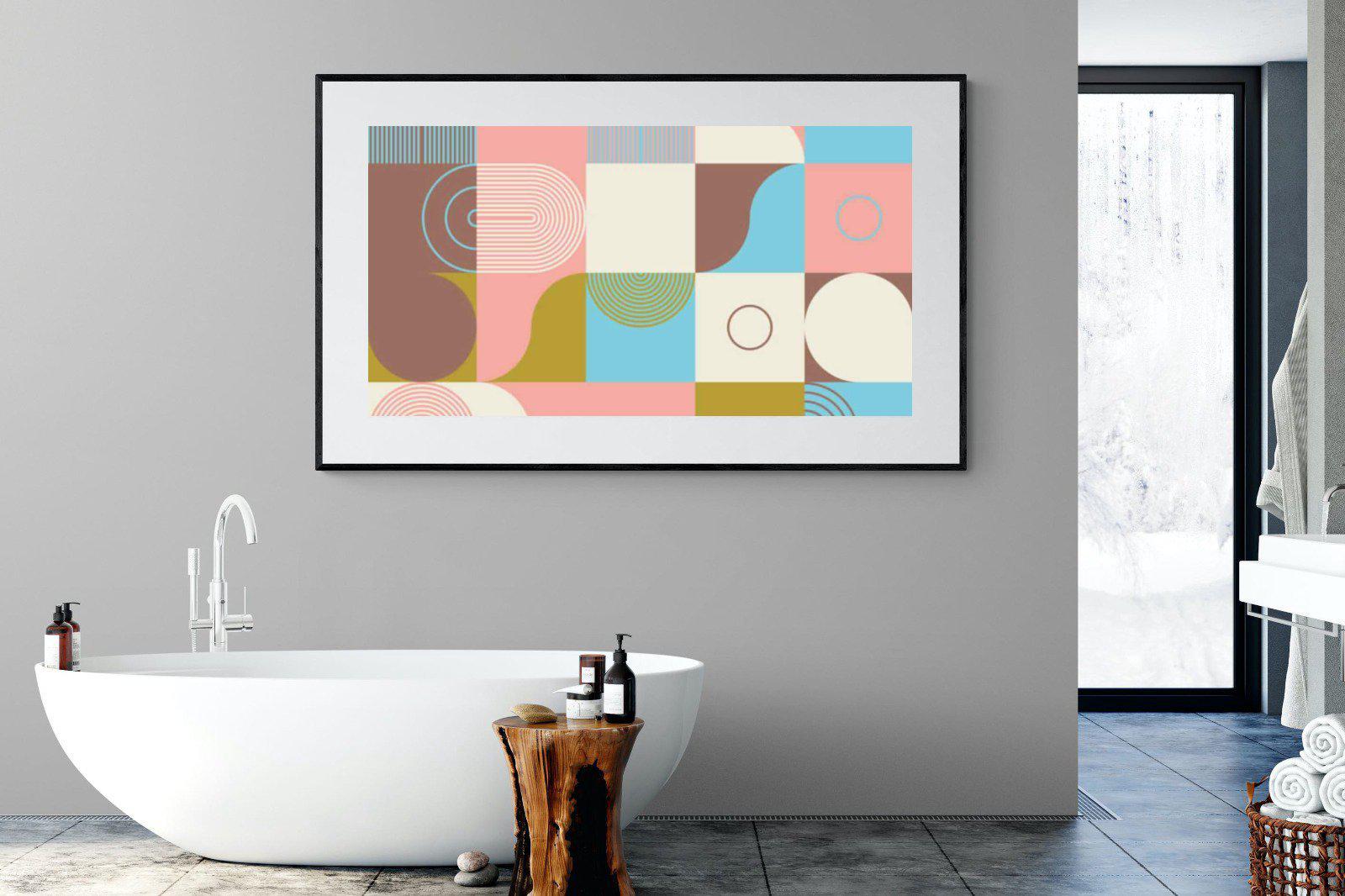 Geometric-Wall_Art-180 x 110cm-Framed Print-Black-Pixalot
