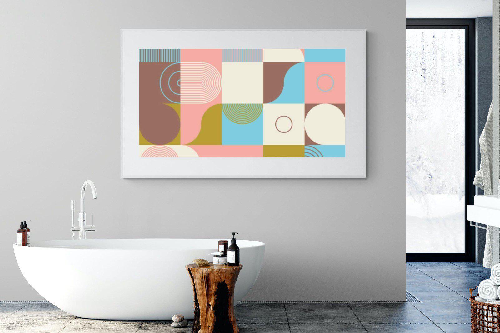 Geometric-Wall_Art-180 x 110cm-Framed Print-White-Pixalot