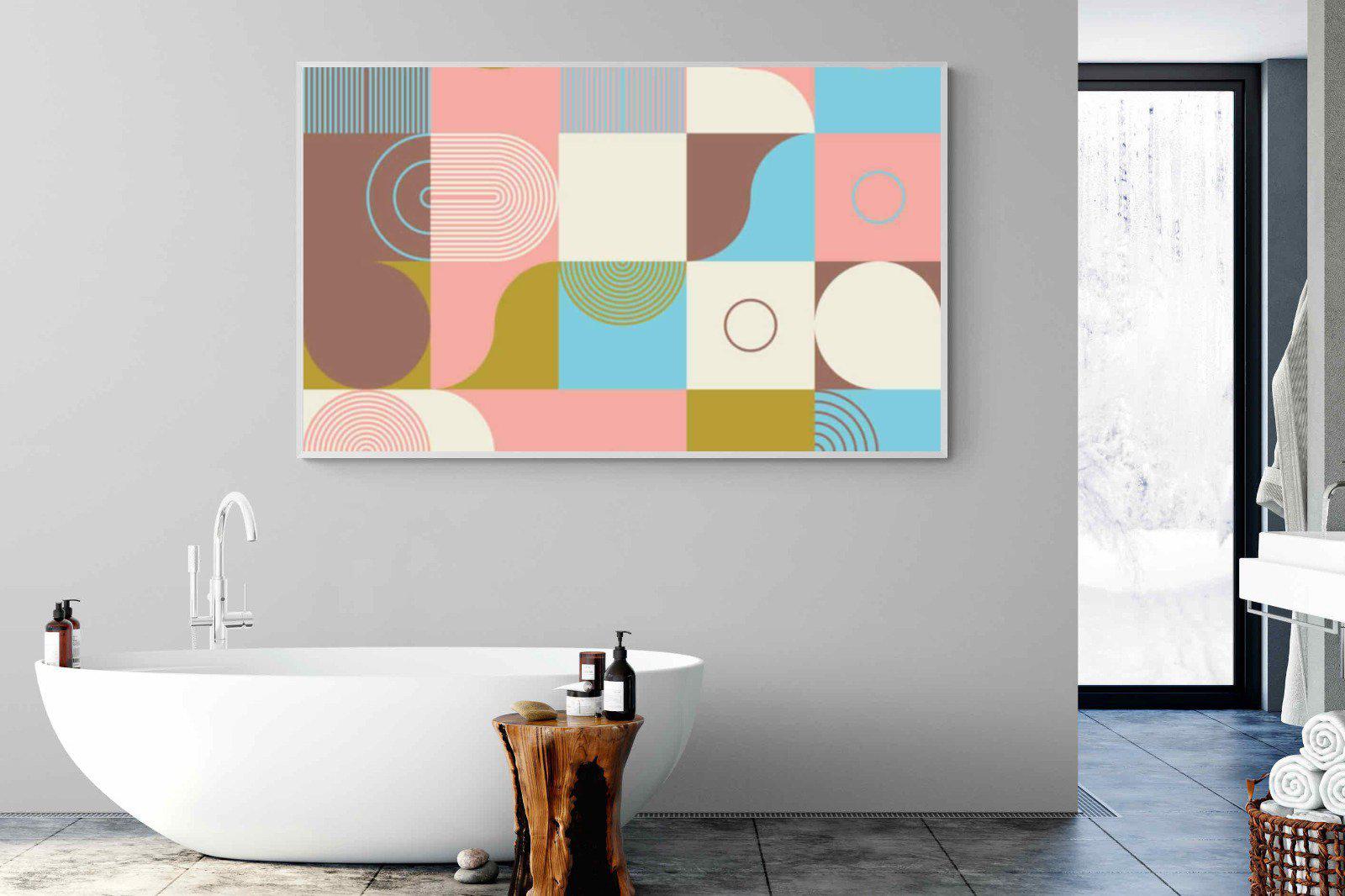 Geometric-Wall_Art-180 x 110cm-Mounted Canvas-White-Pixalot