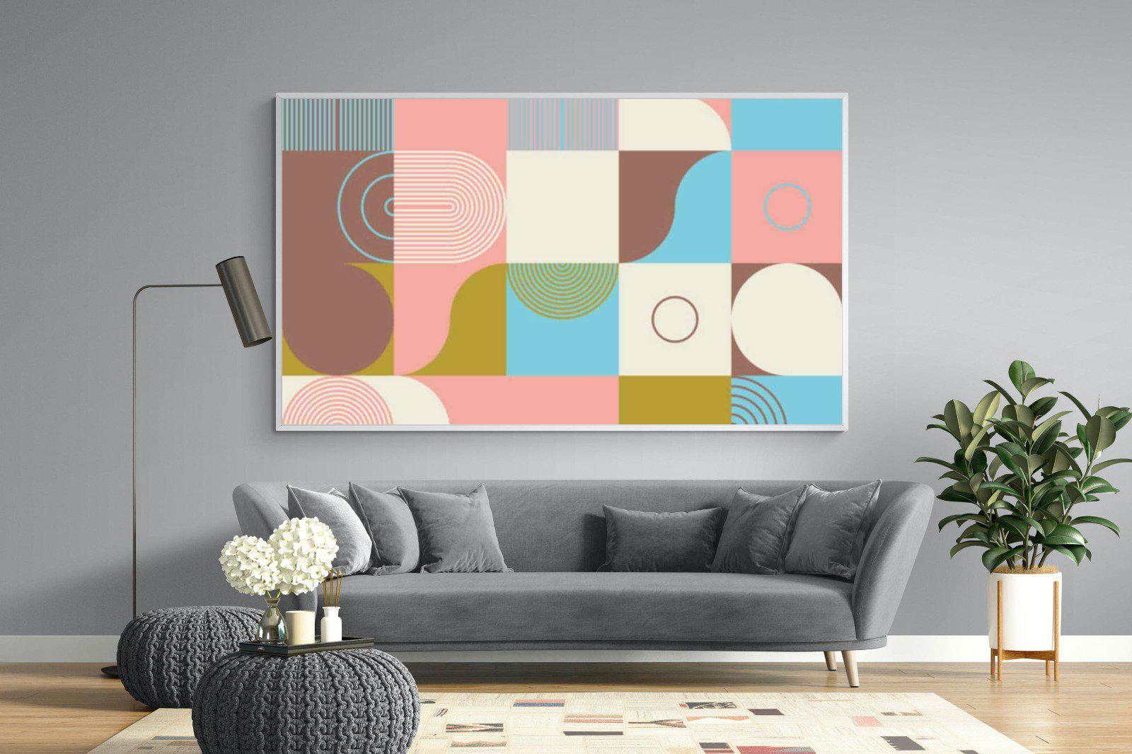 Geometric-Wall_Art-220 x 130cm-Mounted Canvas-White-Pixalot