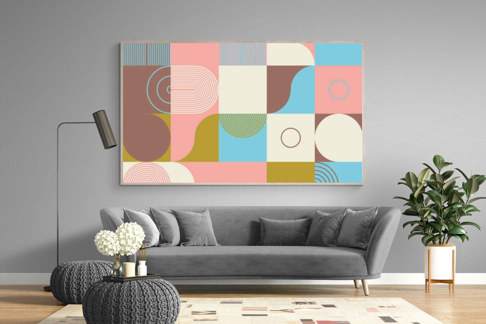 Geometric-Wall_Art-220 x 130cm-Mounted Canvas-Wood-Pixalot