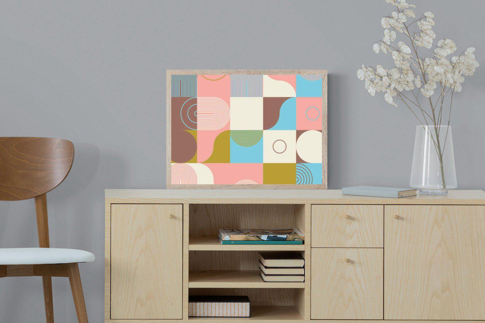 Geometric-Wall_Art-60 x 45cm-Mounted Canvas-Wood-Pixalot