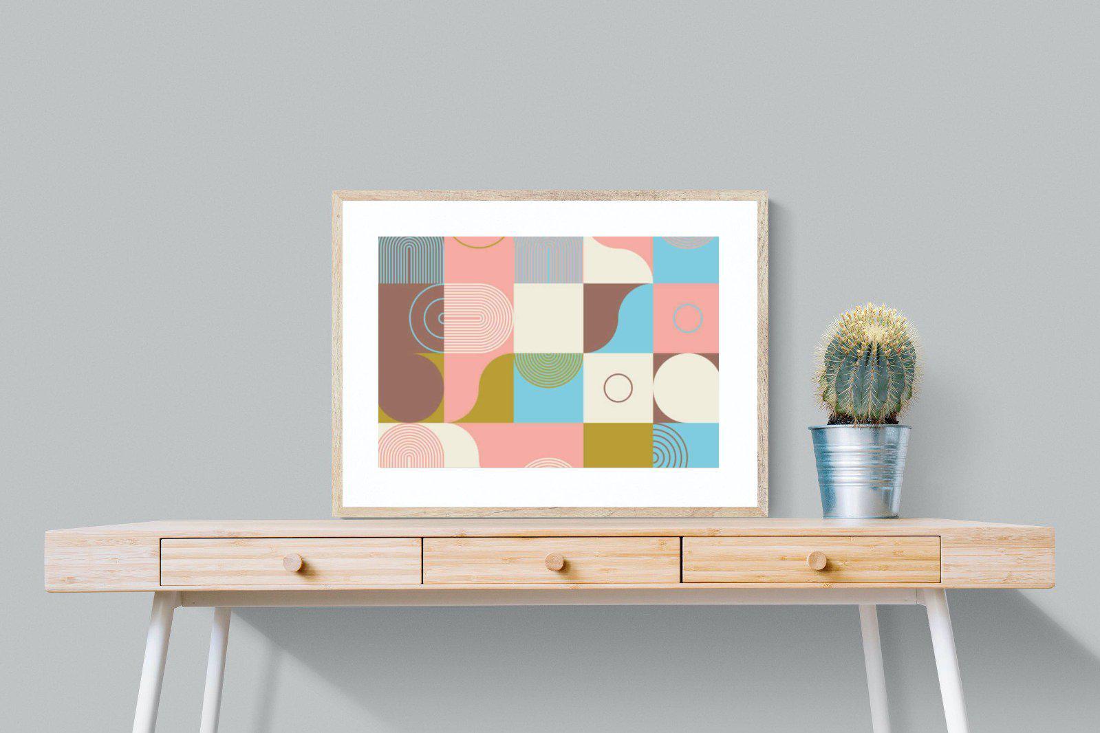 Geometric-Wall_Art-80 x 60cm-Framed Print-Wood-Pixalot