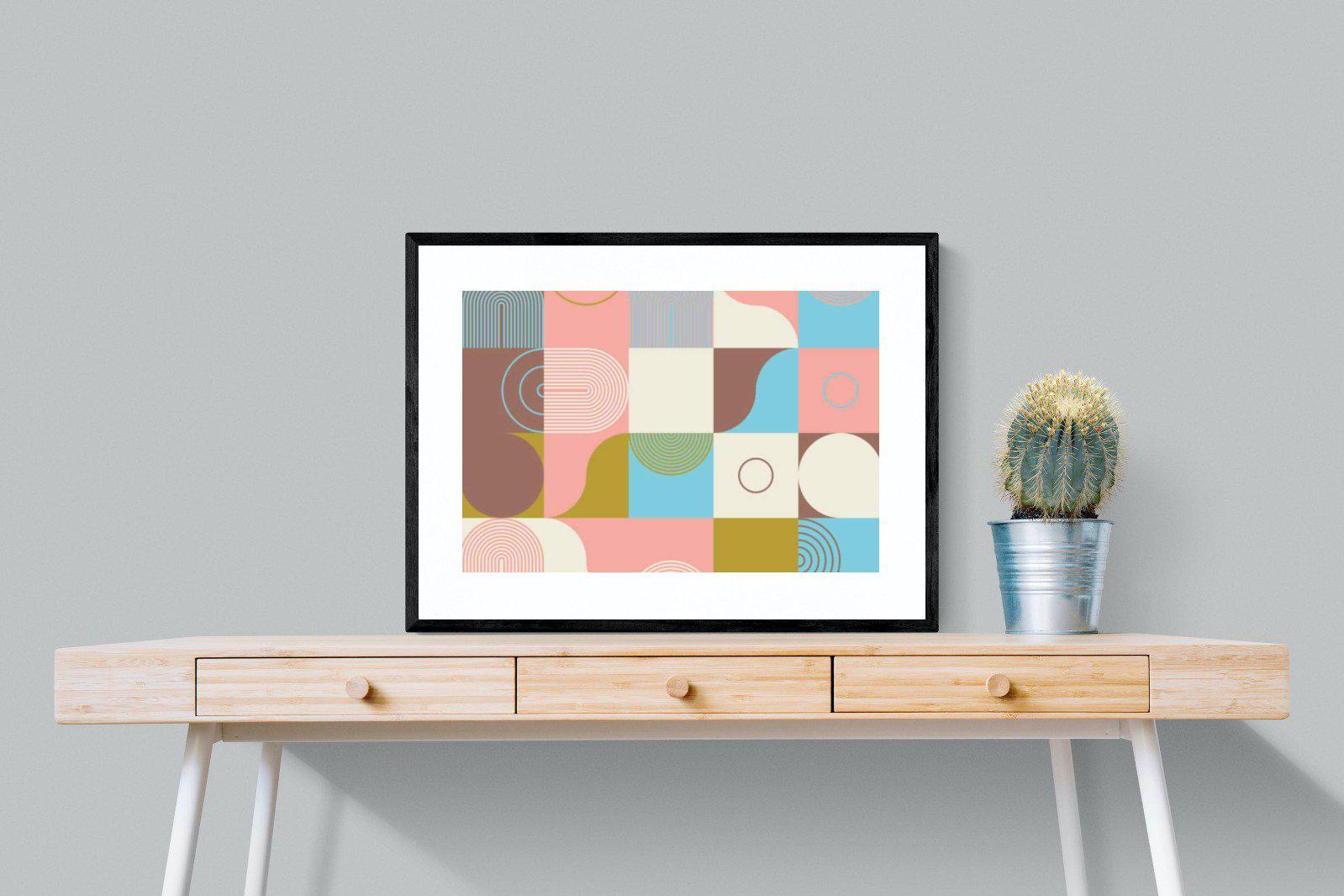 Geometric-Wall_Art-80 x 60cm-Framed Print-Black-Pixalot