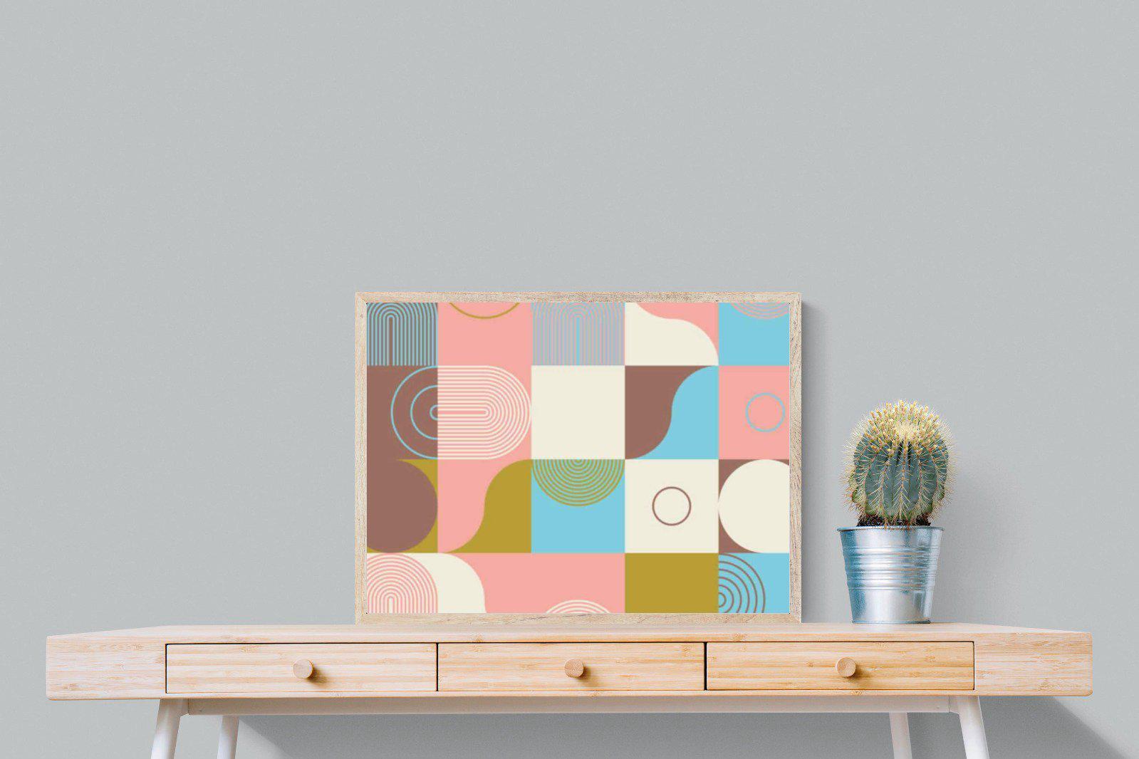 Geometric-Wall_Art-80 x 60cm-Mounted Canvas-Wood-Pixalot