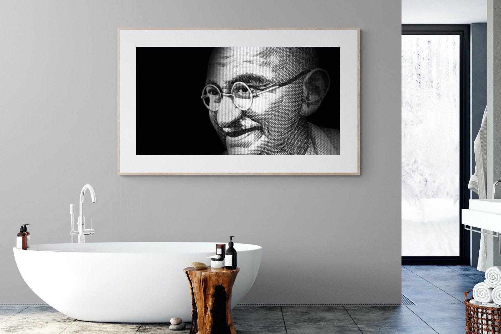 Ghandi-Wall_Art-180 x 110cm-Framed Print-Wood-Pixalot