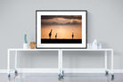 Giraffe Silhouette-Wall_Art-120 x 90cm-Framed Print-Black-Pixalot