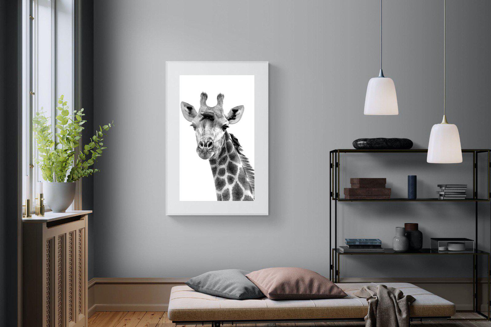 Giraffe Spa-Wall_Art-100 x 150cm-Framed Print-White-Pixalot