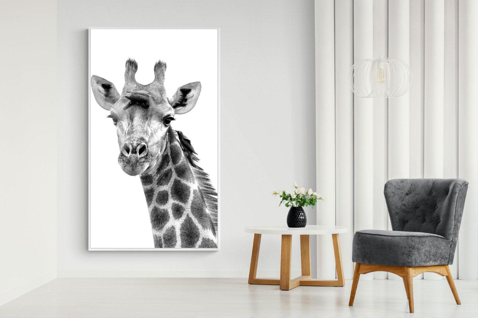Giraffe Spa-Wall_Art-130 x 220cm-Mounted Canvas-White-Pixalot