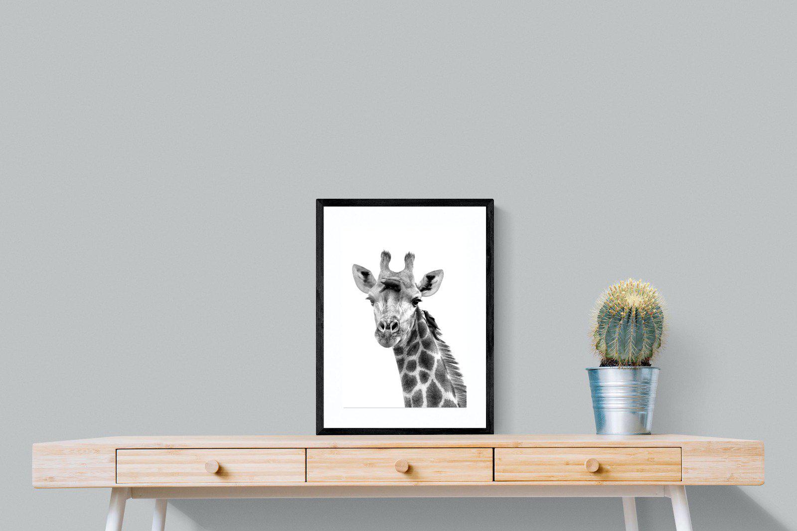 Giraffe Spa-Wall_Art-45 x 60cm-Framed Print-Black-Pixalot