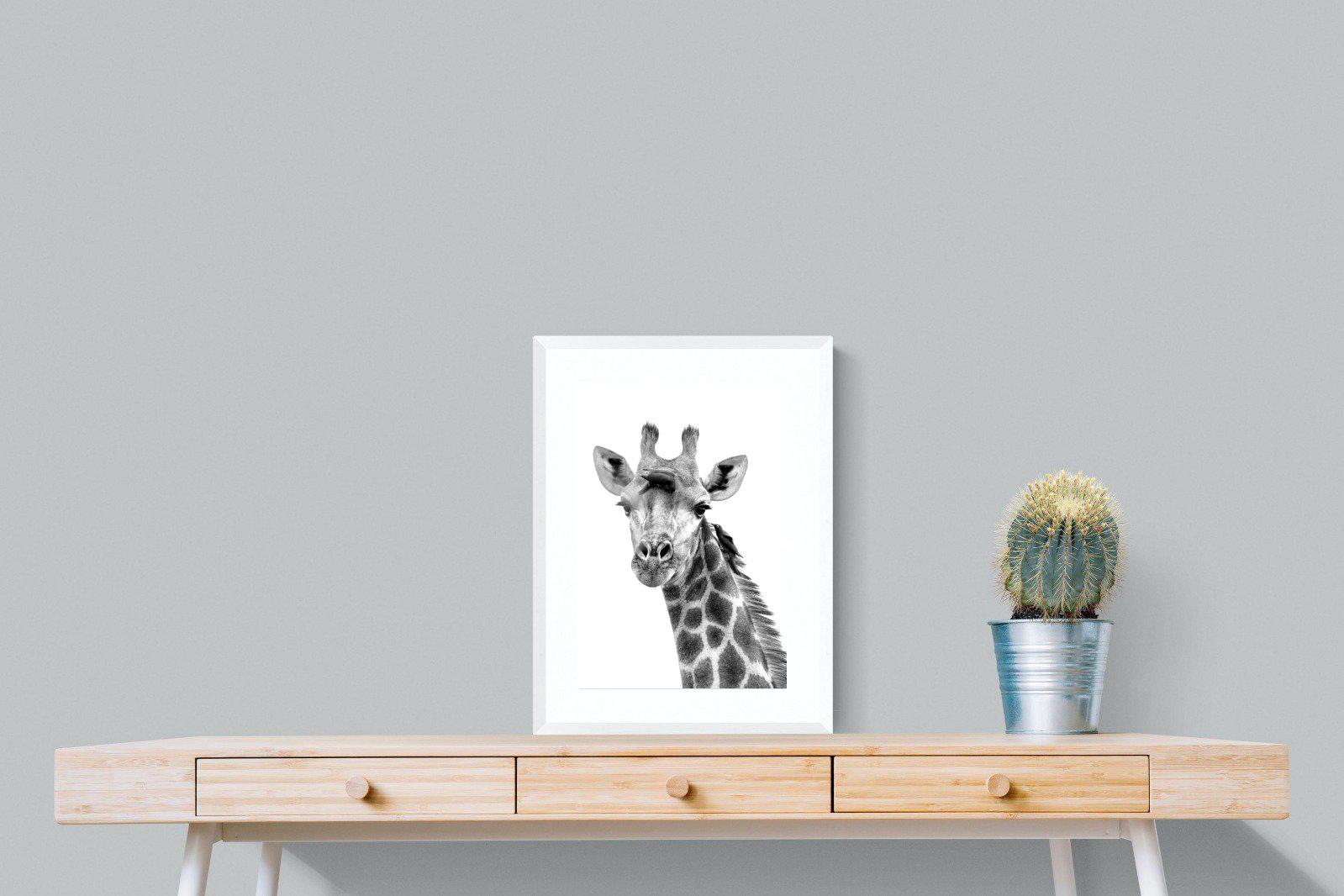 Giraffe Spa-Wall_Art-45 x 60cm-Framed Print-White-Pixalot