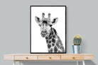 Giraffe Spa-Wall_Art-75 x 100cm-Mounted Canvas-Black-Pixalot