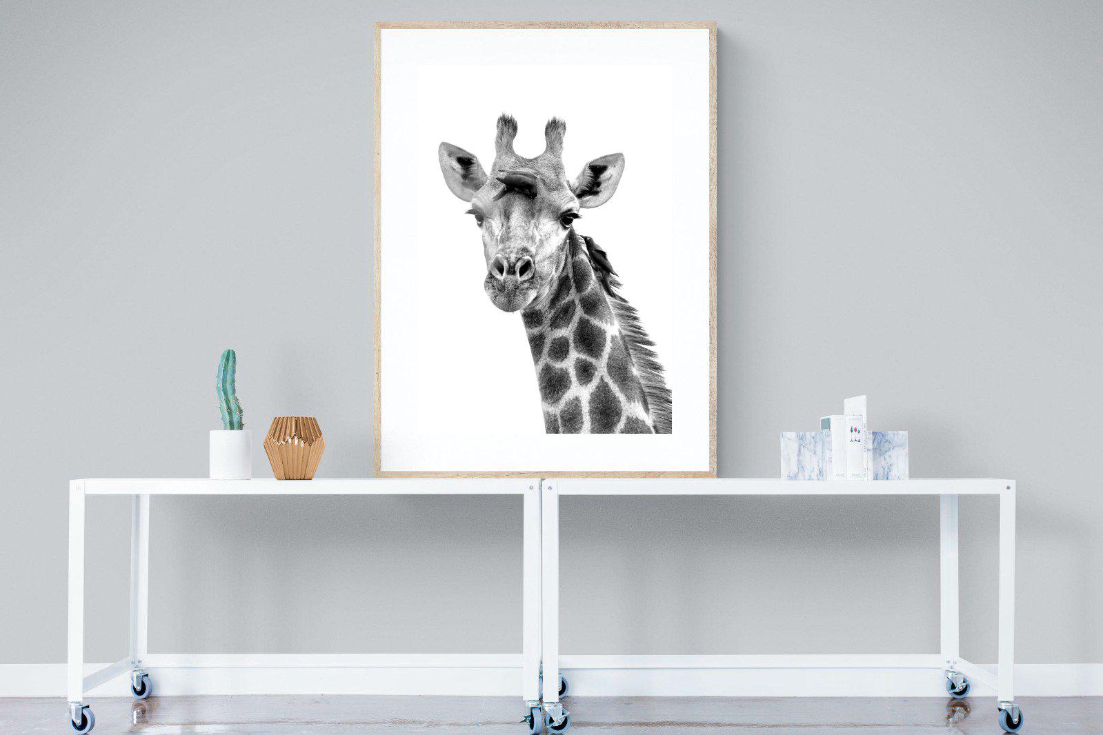 Giraffe Spa-Wall_Art-90 x 120cm-Framed Print-Wood-Pixalot