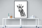 Giraffe Spa-Wall_Art-90 x 120cm-Framed Print-Black-Pixalot