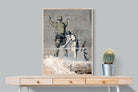 Girl Frisking Soldier-Wall_Art-75 x 100cm-Mounted Canvas-Wood-Pixalot