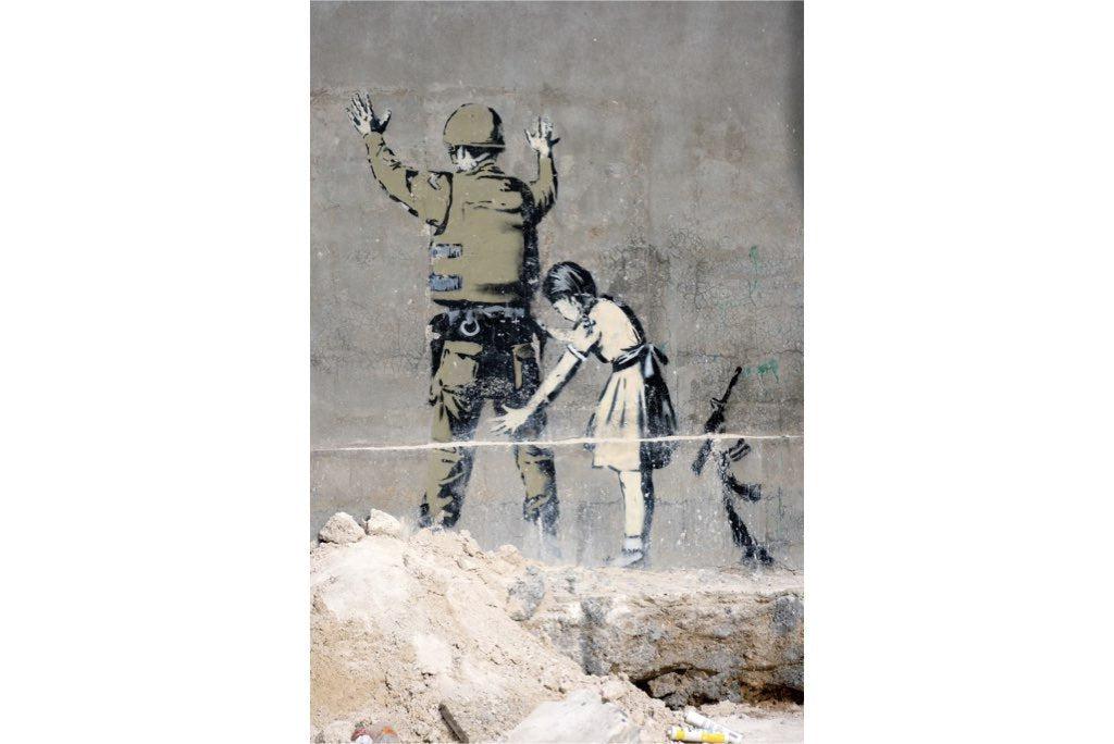 Girl Frisking Soldier-Wall_Art-Pixalot