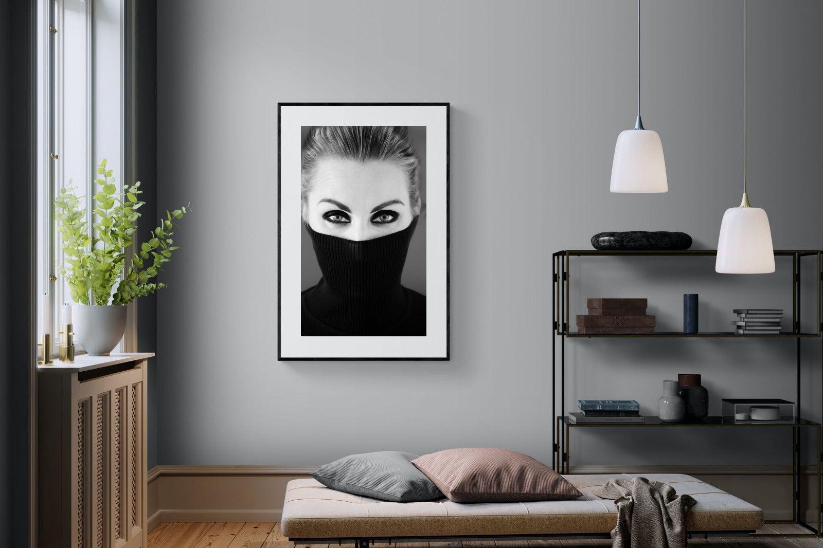 Girl in Black-Wall_Art-100 x 150cm-Framed Print-Black-Pixalot