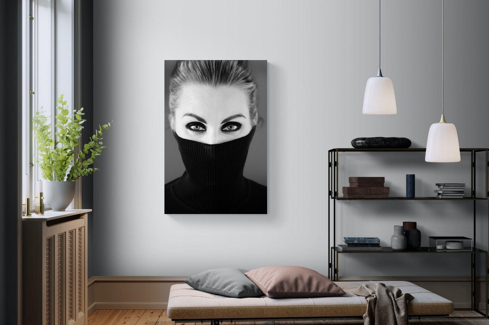 Girl in Black-Wall_Art-100 x 150cm-Mounted Canvas-No Frame-Pixalot