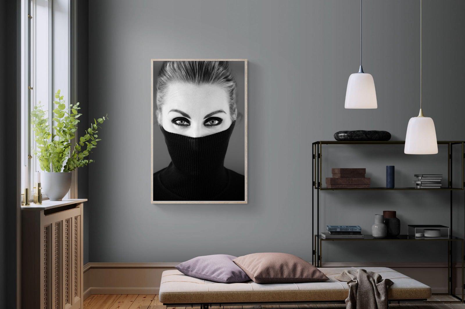 Girl in Black-Wall_Art-100 x 150cm-Mounted Canvas-Wood-Pixalot