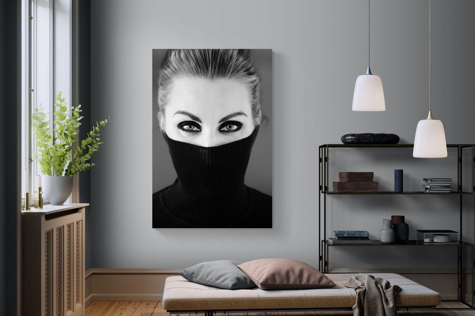 Girl in Black-Wall_Art-120 x 180cm-Mounted Canvas-No Frame-Pixalot